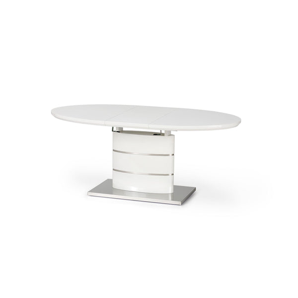 Levně Jídelní stůl Lorax rozkládací 140-180x76x90 cm (bílá)