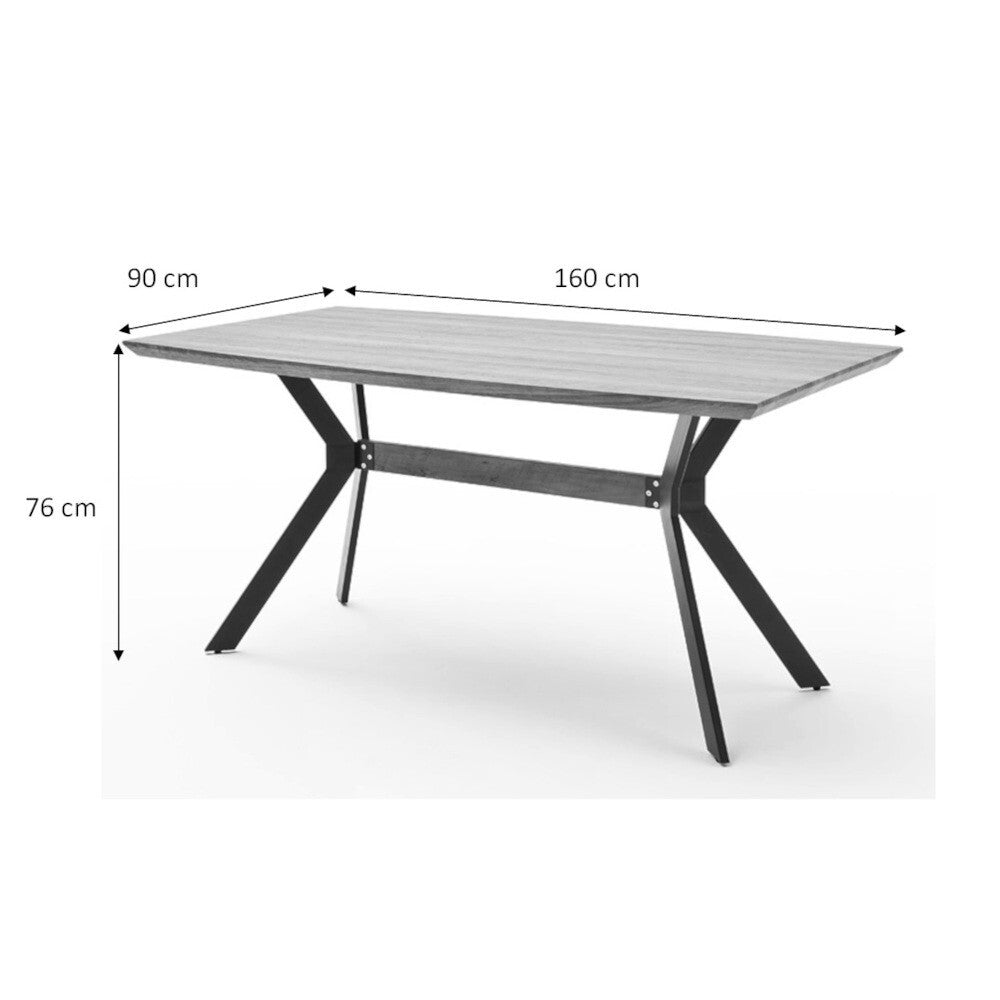 Jídelní stůl Louis 160x76x90 cm (dub)