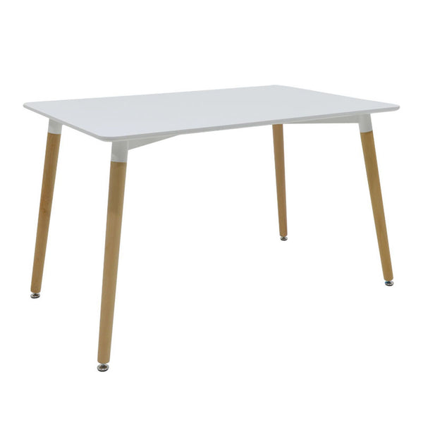 Levně Jídelní stůl Naxos 120x75x80 cm (bílá, dřevo)