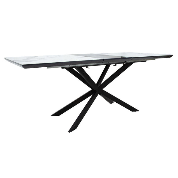 Levně Jídelní stůl Paleos rozkládací 160-200x77x80 cm (šedá, černá)