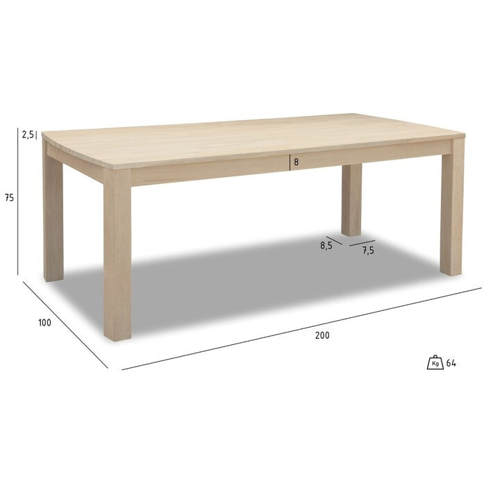 Jídelní stůl Pastore - 200x75x100 cm (dub)