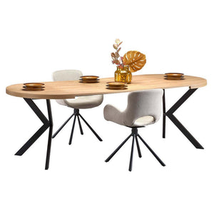 Jídelní stůl Peleza rozkládací 100-250x75x100 cm (dub, černá) - II. jakost