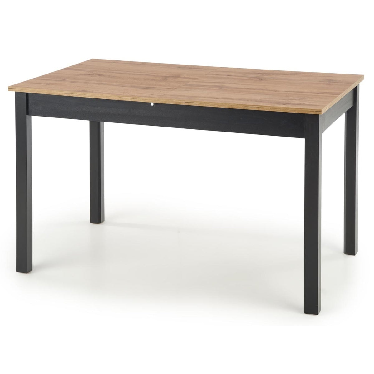 Jídelní stůl Regg rozkládací 124-168x75x74 cm (dub wotan, černá)