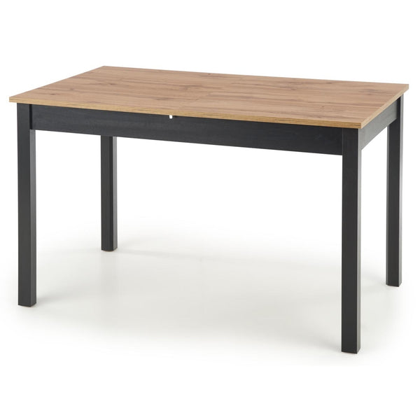 Levně Jídelní stůl Regg rozkládací 124-168x75x74 cm (dub wotan, černá)