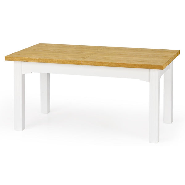 Levně Jídelní stůl Reonaldo rozkládací 160-250x77x90 cm (dub, bílá)