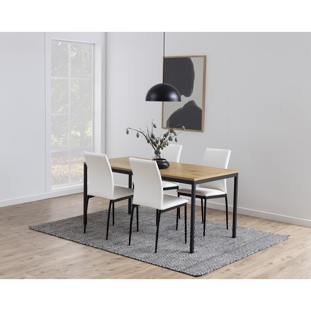 Jídelní stůl Seal 160x80 cm (dřevo/černá)