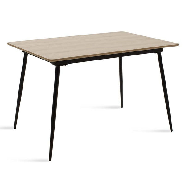 Levně Jídelní stůl Sharam rozkládací 120-160x76x80 cm (dub, černá)