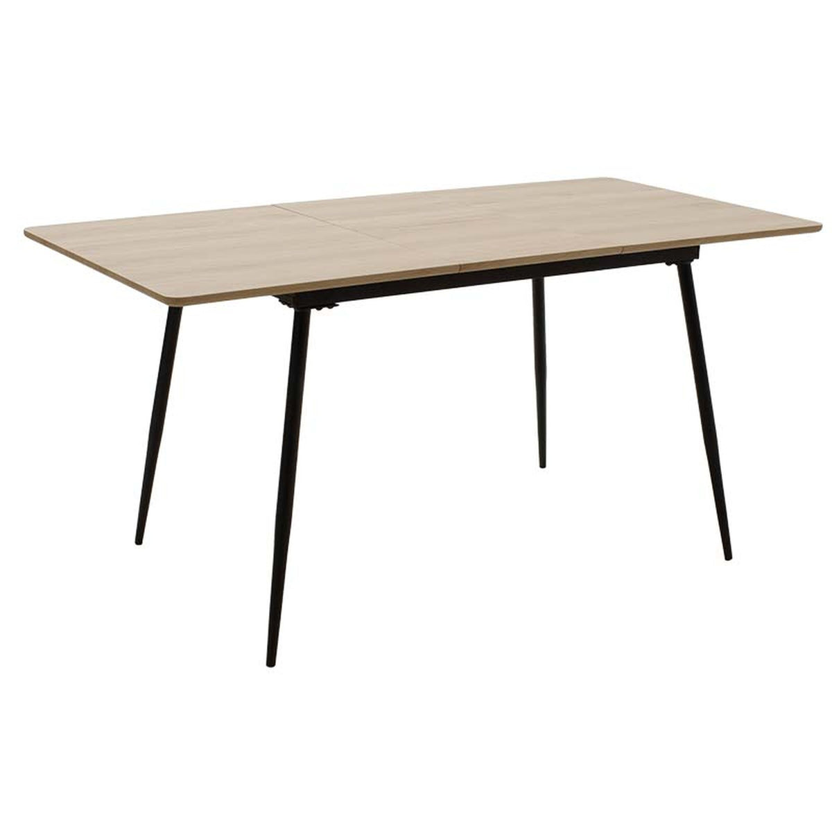 Jídelní stůl Sharam rozkládací 120-160x76x80 cm (dub, černá)