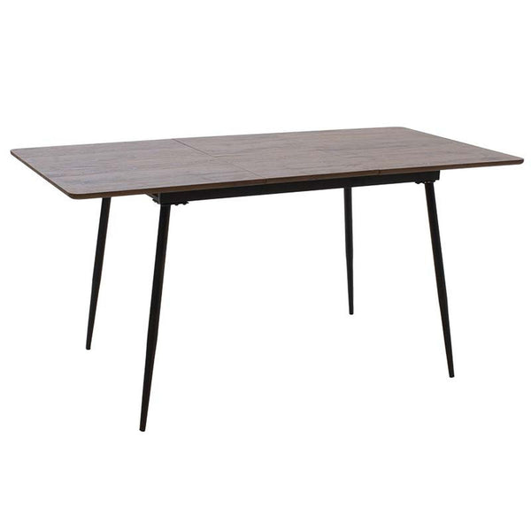 Levně Jídelní stůl Sharam rozkládací 120-160x76x80 cm (ořech, černá)