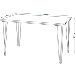 Jídelní stůl Stormi 120x75x70 cm (bílá)