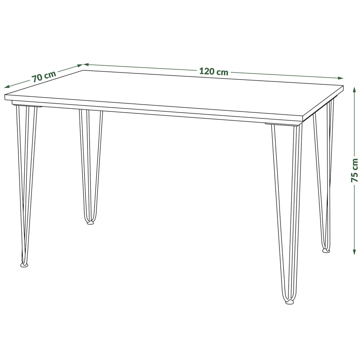 Jídelní stůl Stormi 120x75x70 cm (dub artisan)