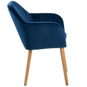 Jídelní židle Aiden modrá, dub