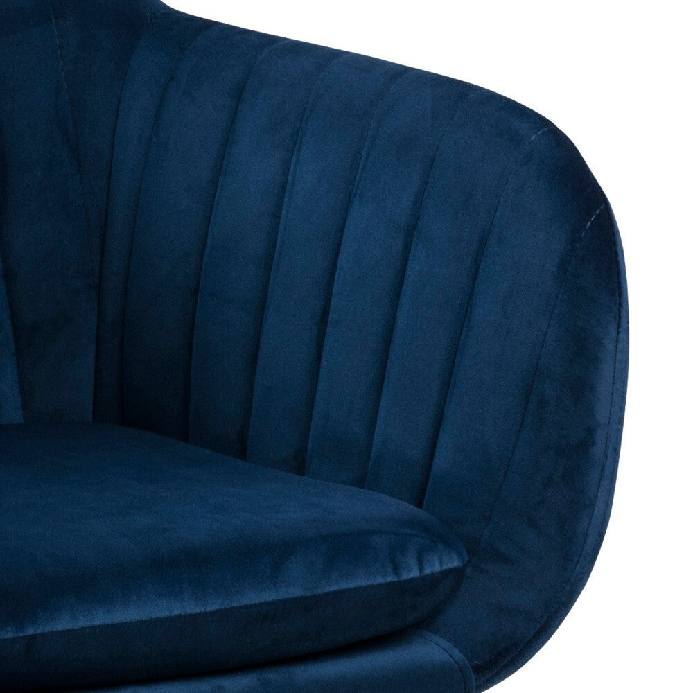 Jídelní židle Aiden modrá, dub
