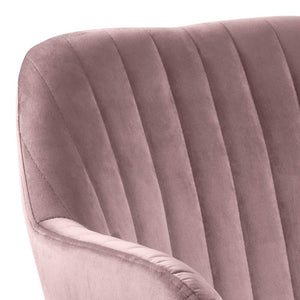 Jídelní židle Aiden růžová, černá