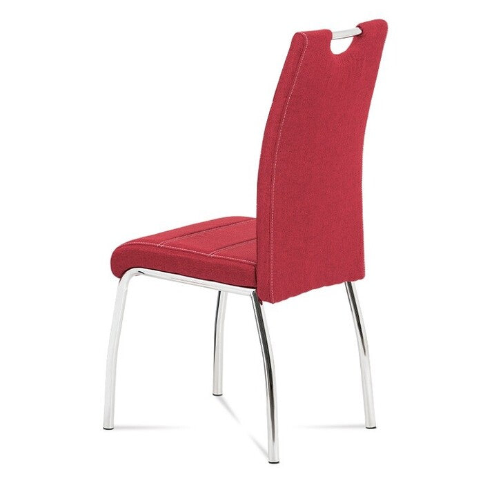 Jídelní židle Gasela červená/chrom