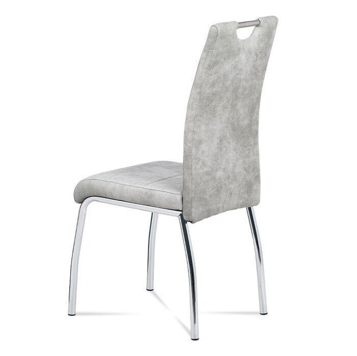 Jídelní židle Gasela stříbrná/chrom