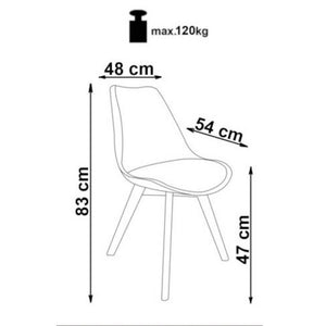 Jídelní židle K303 šedá - PŘEBALENO