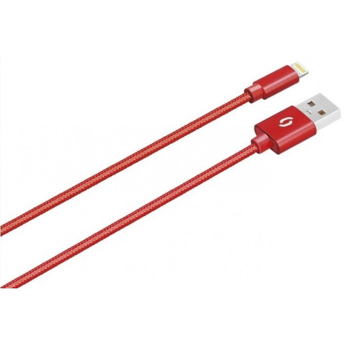 Kabel Aligator Lightning na USB, 2A, 1m, červená