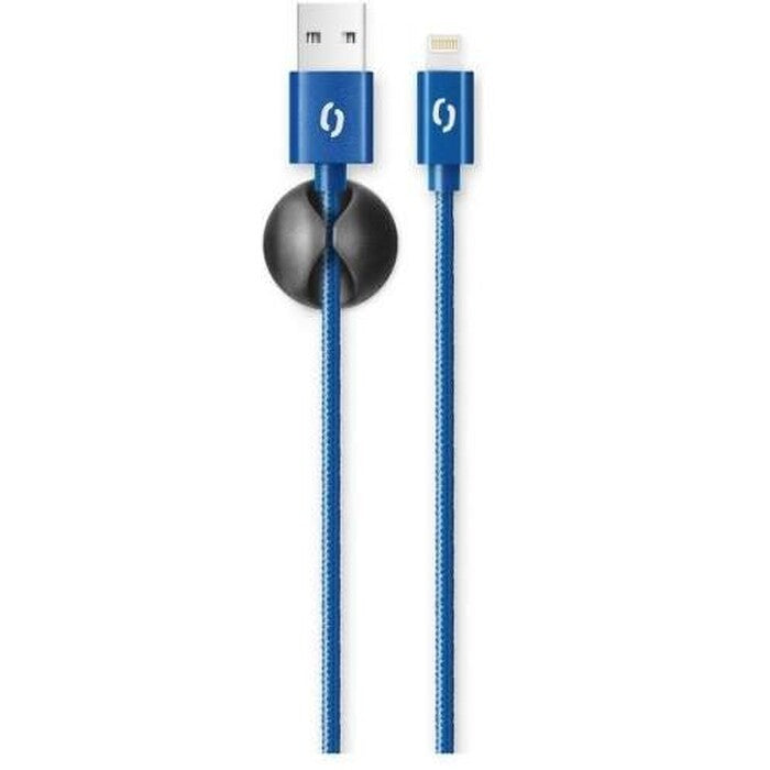 Kabel Aligator Lightning na USB, 2A, 1m, modrá