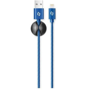 Kabel Aligator Lightning na USB, 2A, 1m, modrá