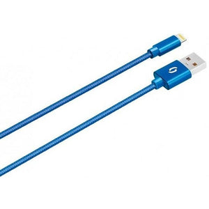 Kabel Aligator Lightning na USB, 2A, 1m, modrá