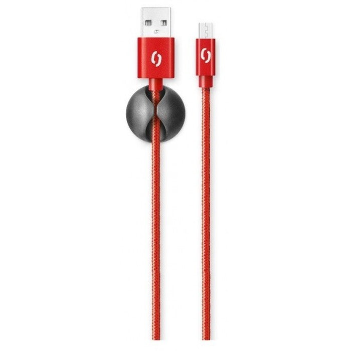 Kabel Aligator Micro USB na USB, 2A, 1m, červená