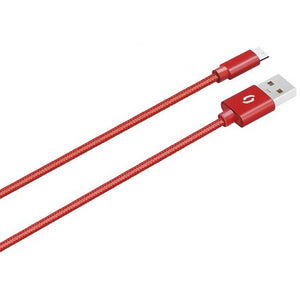 Kabel Aligator Micro USB na USB, 2A, 1m, červená