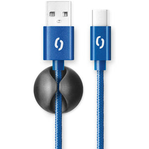 Kabel Aligator Premium 2A, Typ C na USB, 2m, modrá