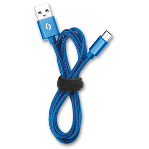 Kabel Aligator Premium 2A, Typ C na USB, 2m, modrá