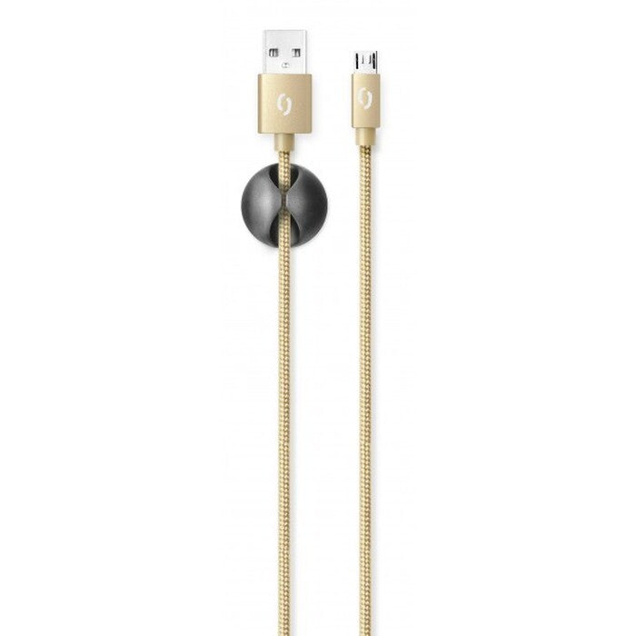 Kabel Aligator Premium Micro USB na USB 2A, zlatá