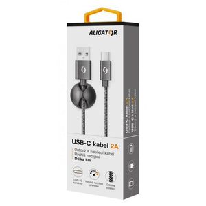 Kabel Aligator Premium USB Typ C na USB 2A, černá