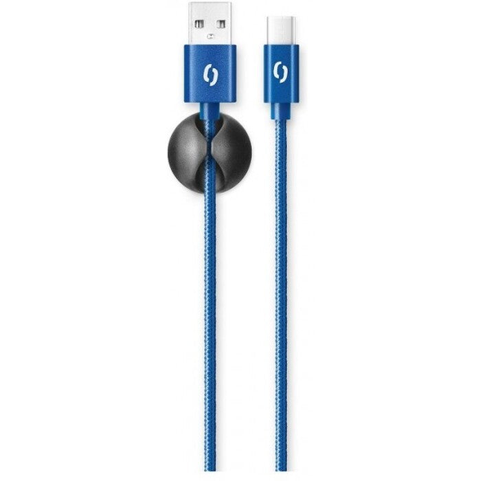 Kabel Aligator USB Typ C na USB, 2A, 1m, modrá