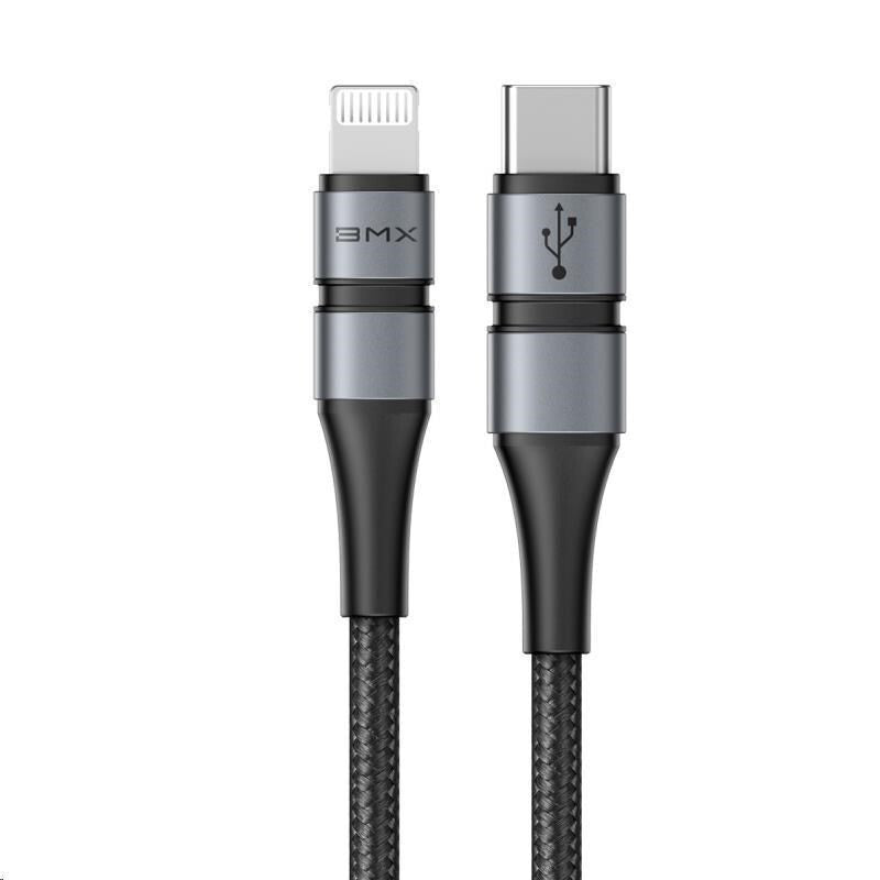 Kabel Baseus, BMXUSB-C na Lightning, 18W, 1,8m, šedá/černá