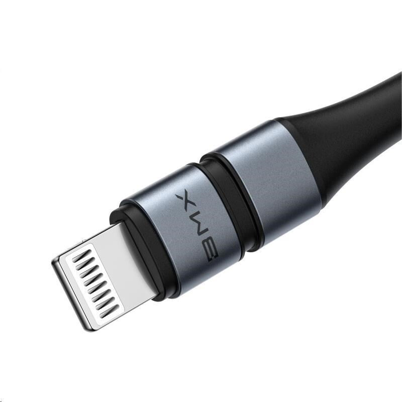 Kabel Baseus, BMXUSB-C na Lightning, 18W, 1,8m, šedá/černá
