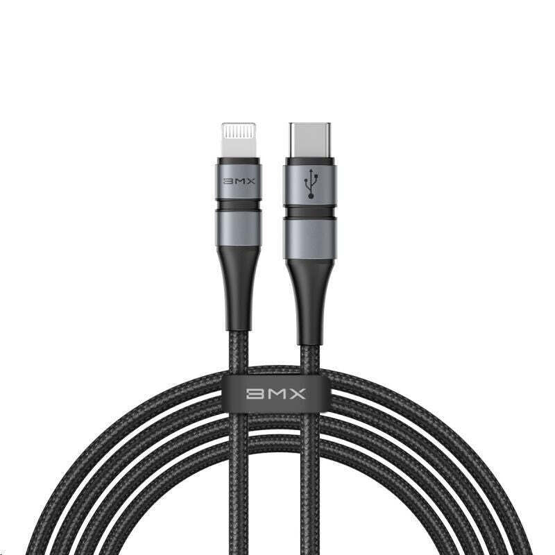 Kabel Baseus, BMXUSB-C na Lightning, 18W, 1,8m, šedá/černá