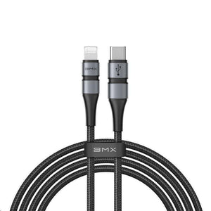 Kabel Baseus, BMXUSB-C na Lightning, 18W, 1,8m, šedá/černá