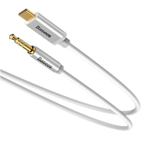 Kabel Baseus, USB-C na 3,5mm jack, 1,2m, stříbrná
