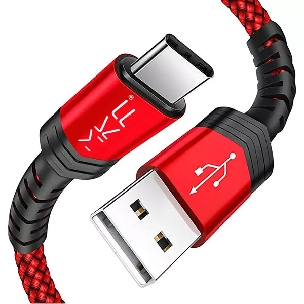 Levně Kabel USB A na USB-C, 20W, 2A, 1,2 m, červená
