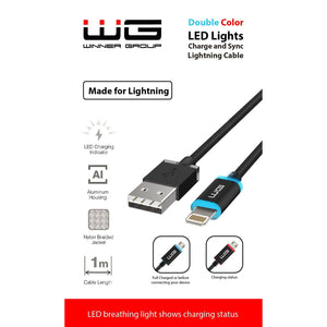 Kabel WG Lightning na USB, 1m, LED indikace nabíjení