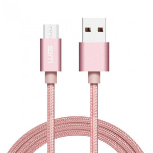 Kabel WG Micro USB na USB, 1m, růžová