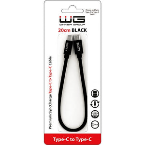 Kabel WG USB-C na USB-C, 20cm, černá