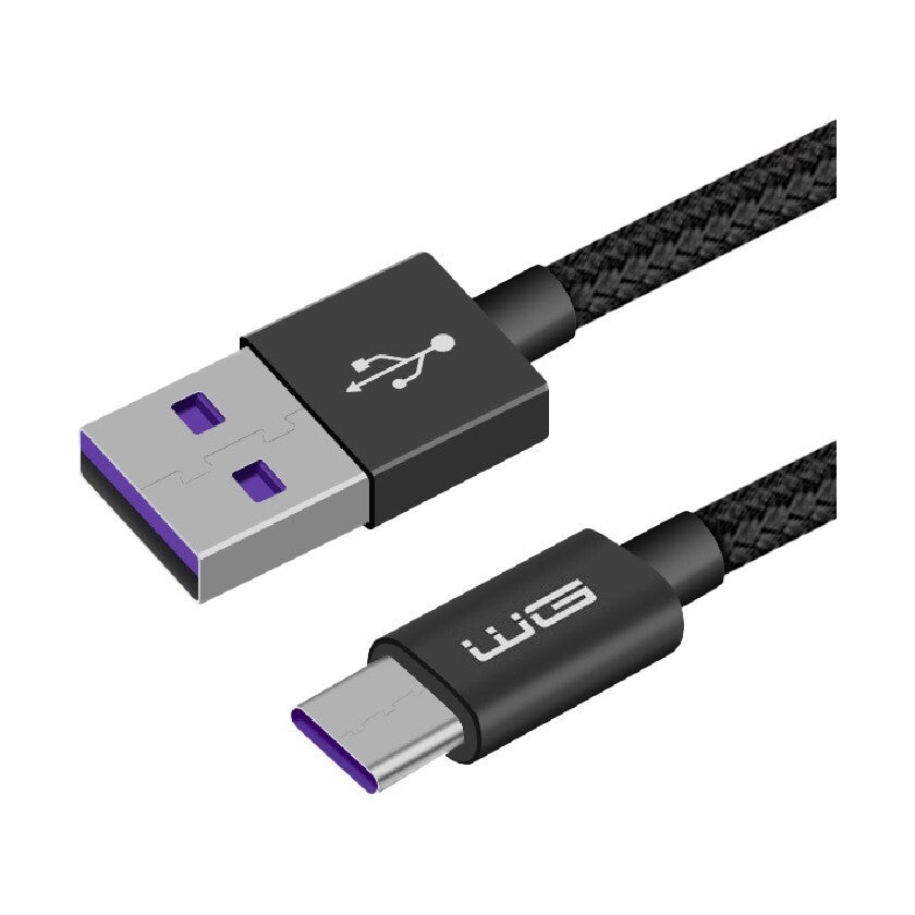 Kabel WG USB Typ C, 5A Super Charge, 1m, černá
