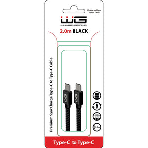 Kabel WG USB Typ C na USB Typ C, 2m, černá