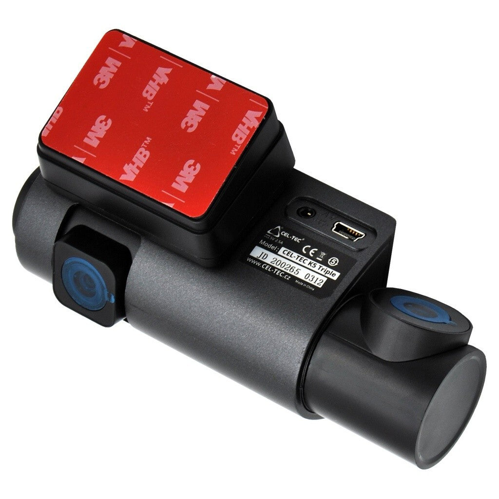 Kamera do auta CEL-TEC K5 Triple FullHD, 3 kamery, WiFi, 140°