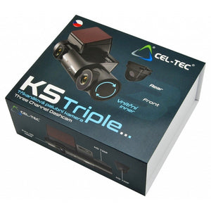 Kamera do auta CEL-TEC K5 Triple FullHD, 3 kamery, WiFi, 140°