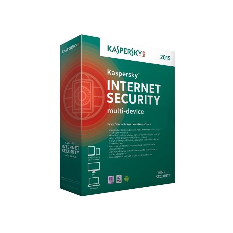 Kaspersky Internet Security Multi-Device 2015 CZ, 1 PC 1 rok-Box