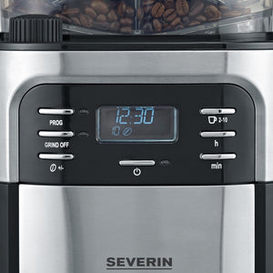 Kávovar Severin KA4810, nerez/černá, s kávomlýnkem