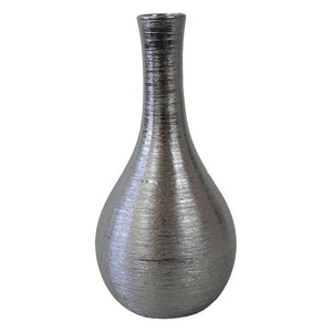 Keramická váza stříbrná 30,5 cm