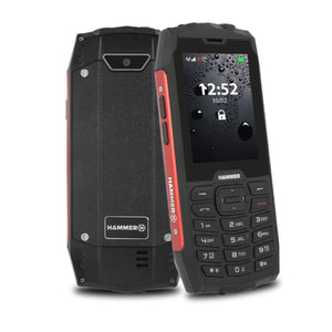 Odolný tlačítkový telefon myPhone Hammer 4, červená
