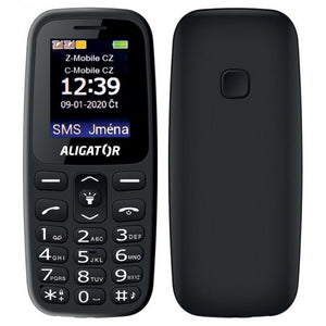 Tlačítkový telefon Aligator A220 černá